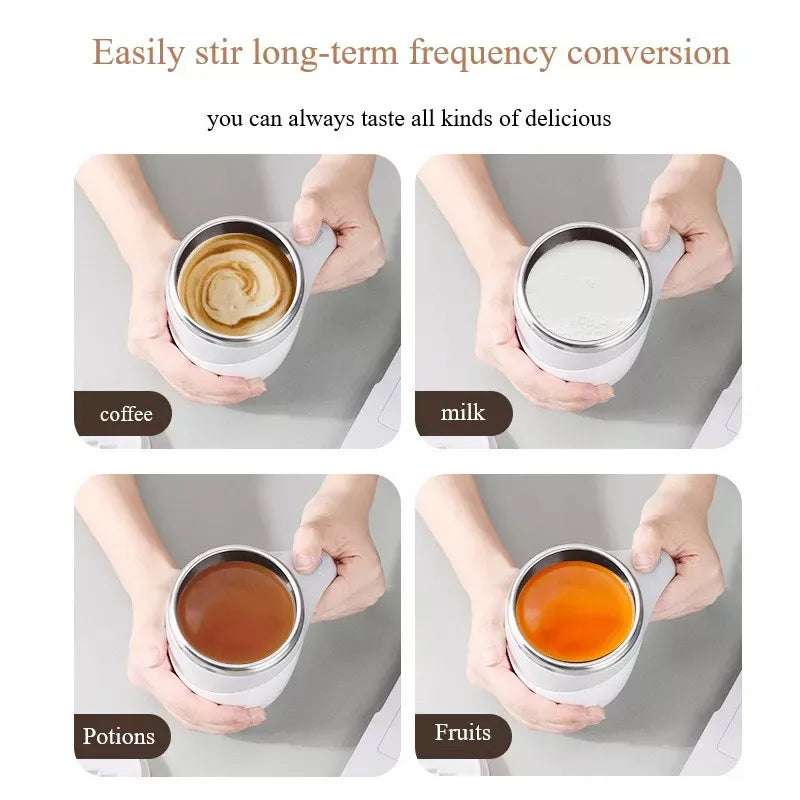 Tasse à café rechargeable, agitateur automatique